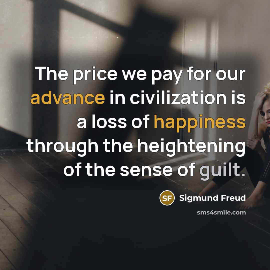 “The price we pay for our advance in civilization is…” quote by Sigmund Freud