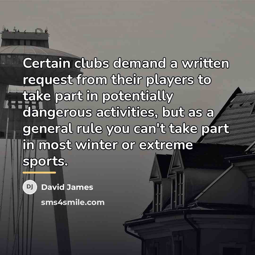 “Certain clubs demand a written request from their players to…” quote by David James