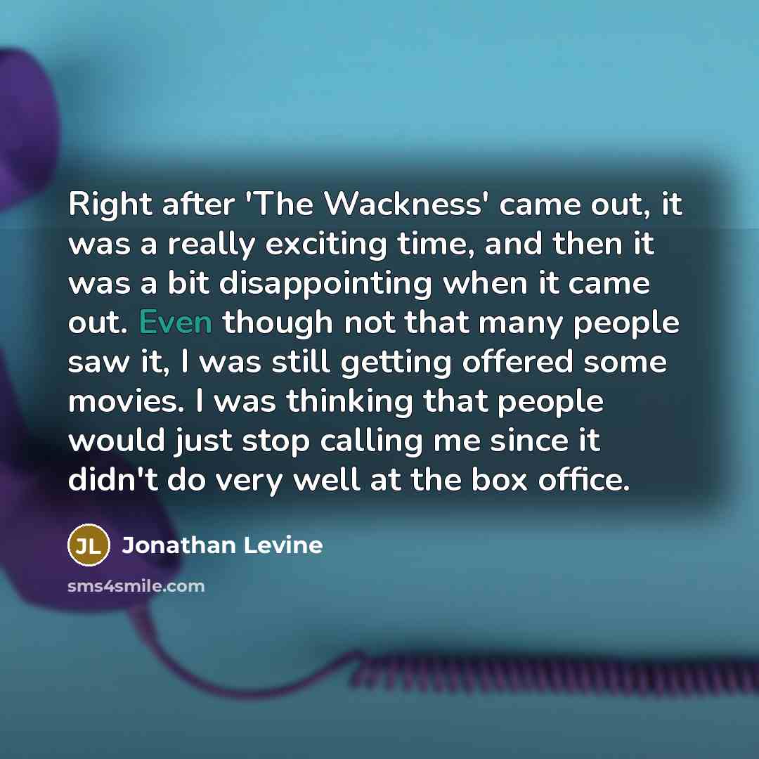 “Right after 'The Wackness' came out, it was a really…” quote by Jonathan Levine