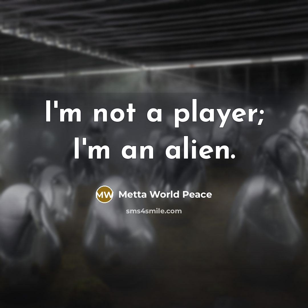 “I'm not a player; I'm an alien.…” quote by Metta World Peace
