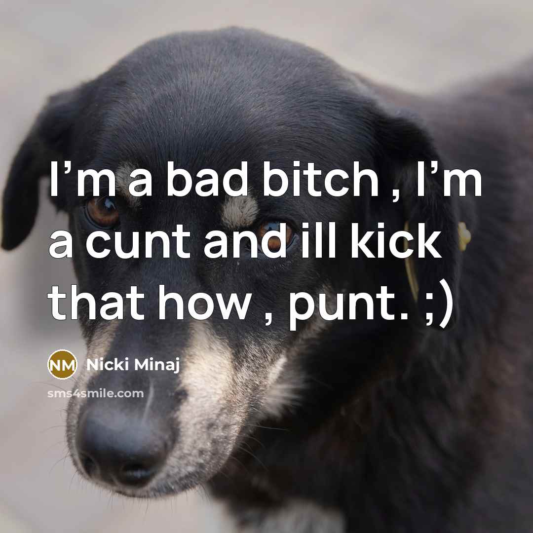 “I'm a bad bitch , I'm a cunt and ill…” quote by Nicki Minaj