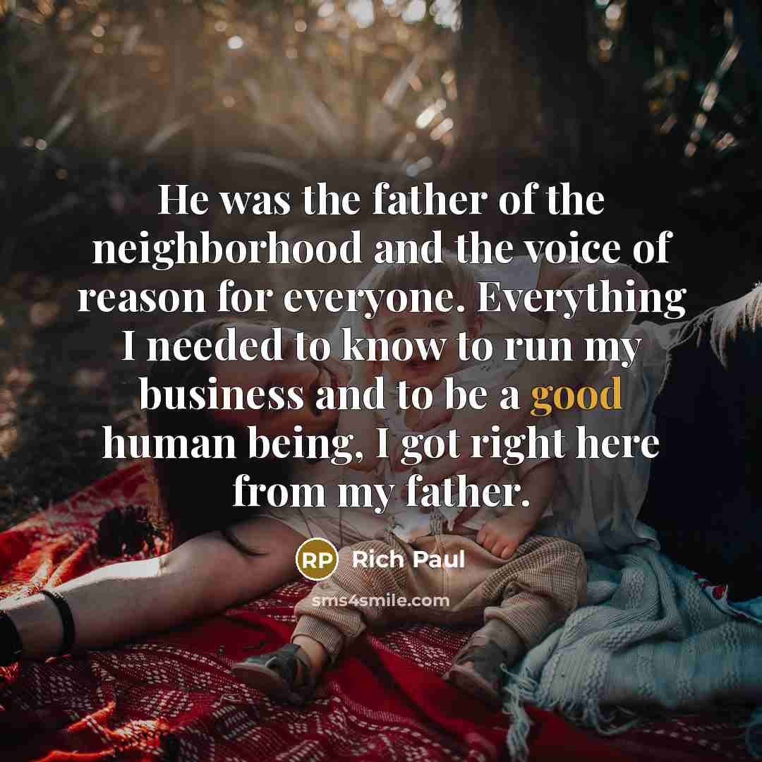 “He was the father of the neighborhood and the voice…” quote by Rich Paul