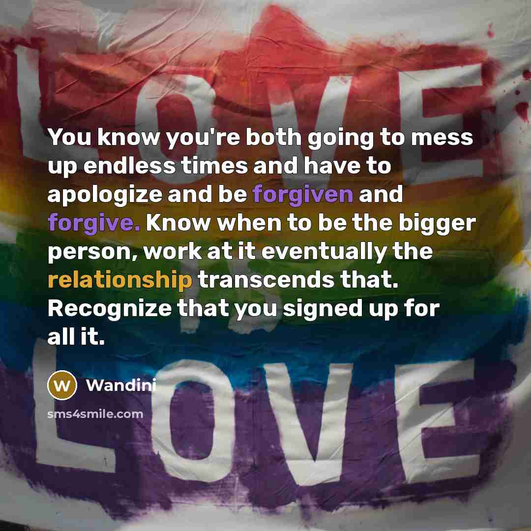 “You know you're both going to mess up endless times…” quote by Wandini