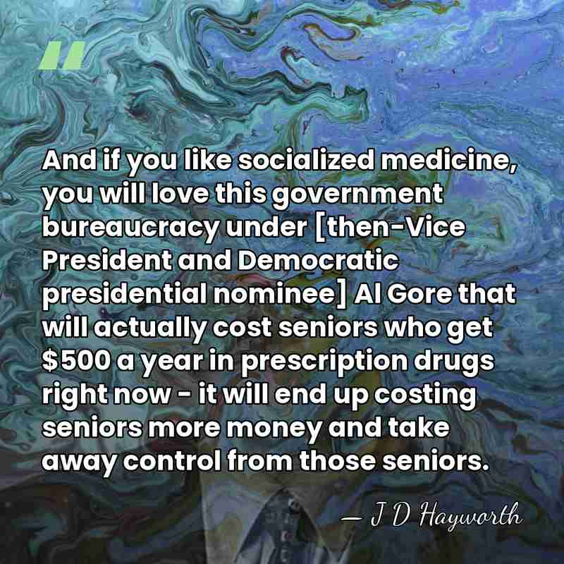 And if you like socialized medicine, you will love this government bureaucracy&hellip; - J D Hayworth