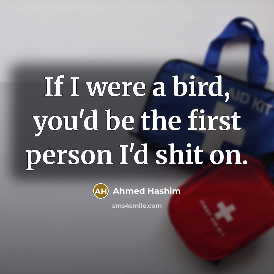 “If I were a bird, you'd be the first person…” quote by Ahmed Hashim