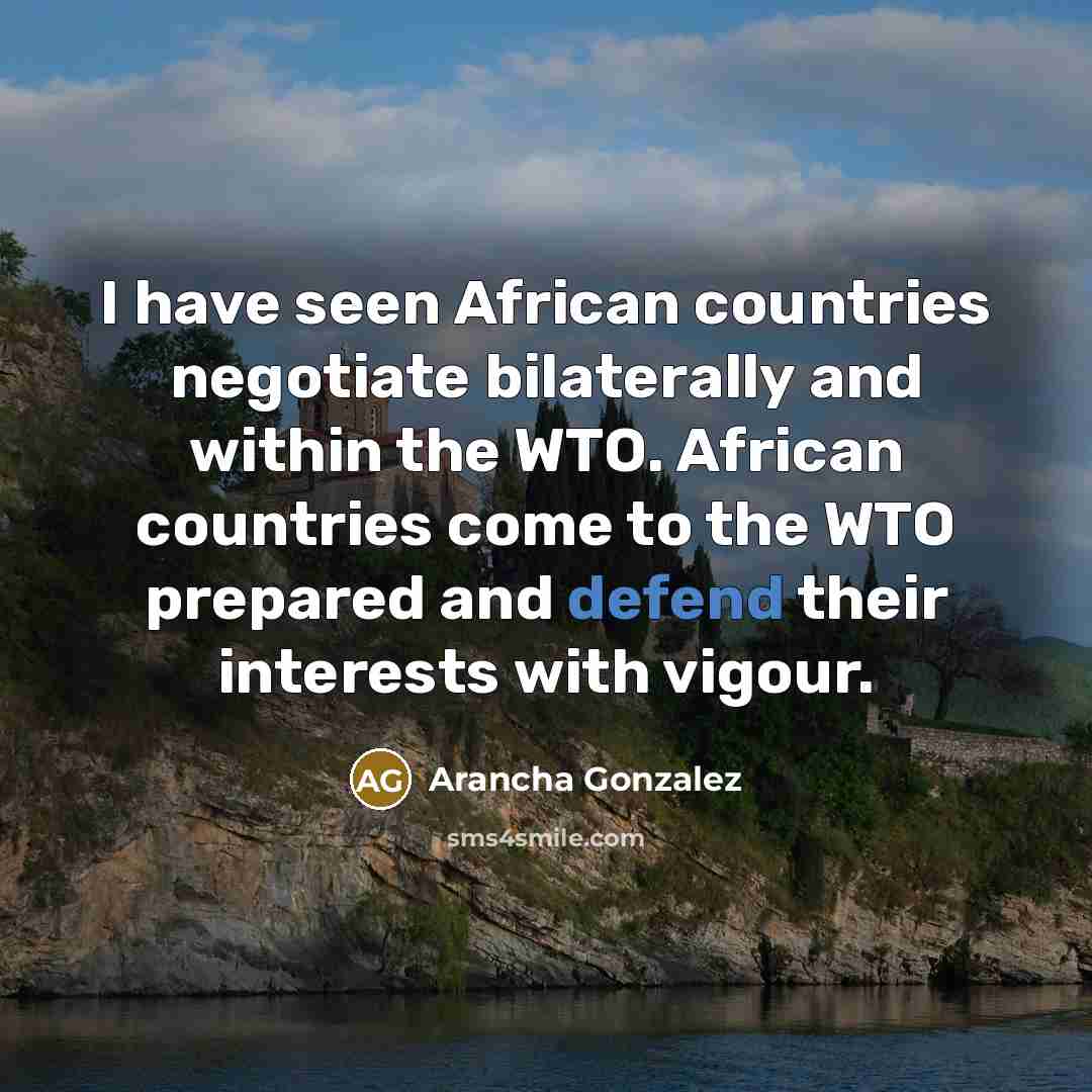 “I have seen African countries negotiate bilaterally and within the…” quote by Arancha Gonzalez
