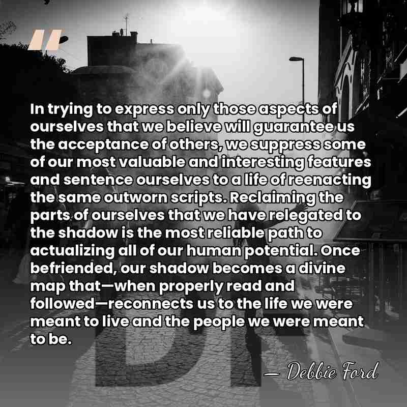 In trying to express only those aspects of ourselves that we believe&hellip; - Debbie Ford