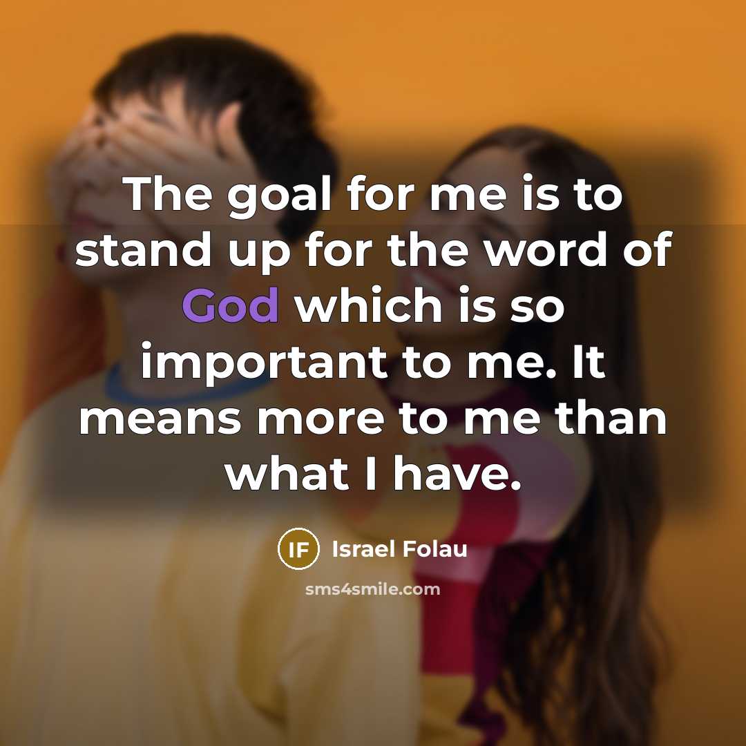 “The goal for me is to stand up for the…” quote by Israel Folau