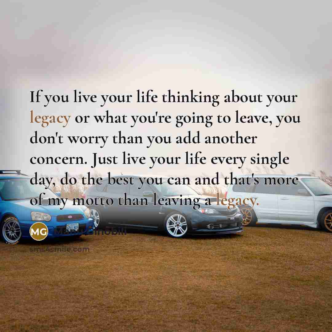 “If you live your life thinking about your legacy or…” quote by Manu Ginobili