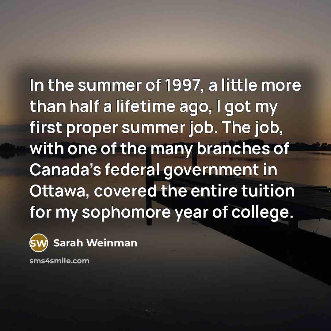“In the summer of 1997, a little more than half…” quote by Sarah Weinman