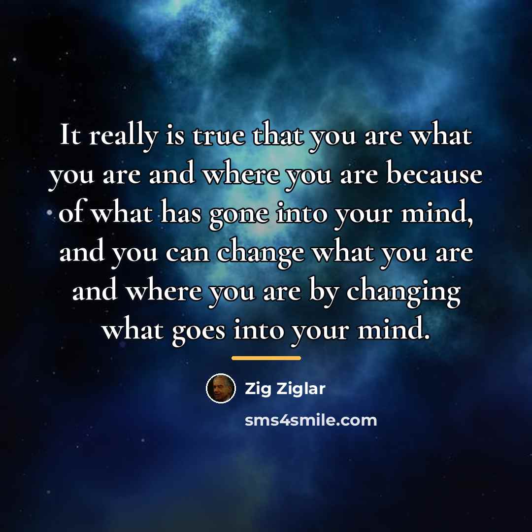 “It really is true that you are what you are…” quote by Zig Ziglar
