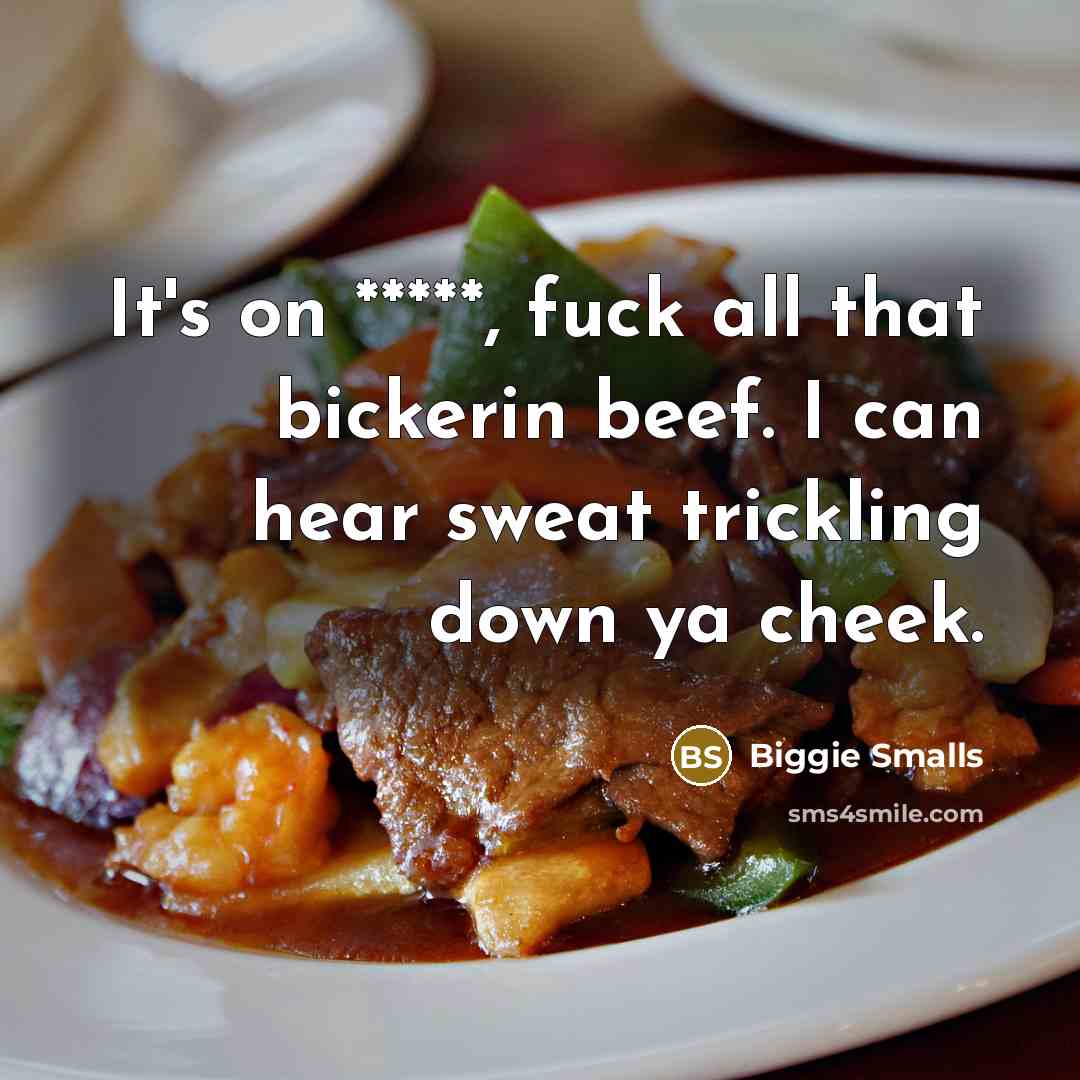“It's on *****, fuck all that bickerin beef. I can…” quote by Biggie Smalls