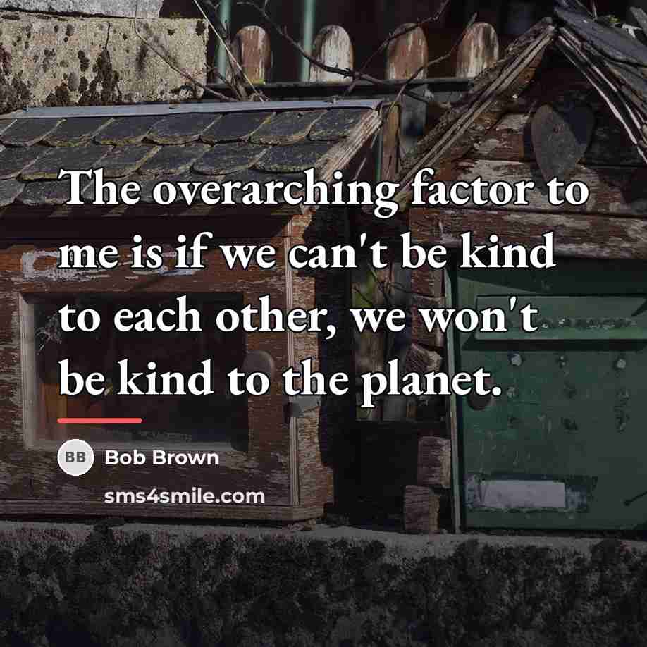 “The overarching factor to me is if we can't be…” quote by Bob Brown