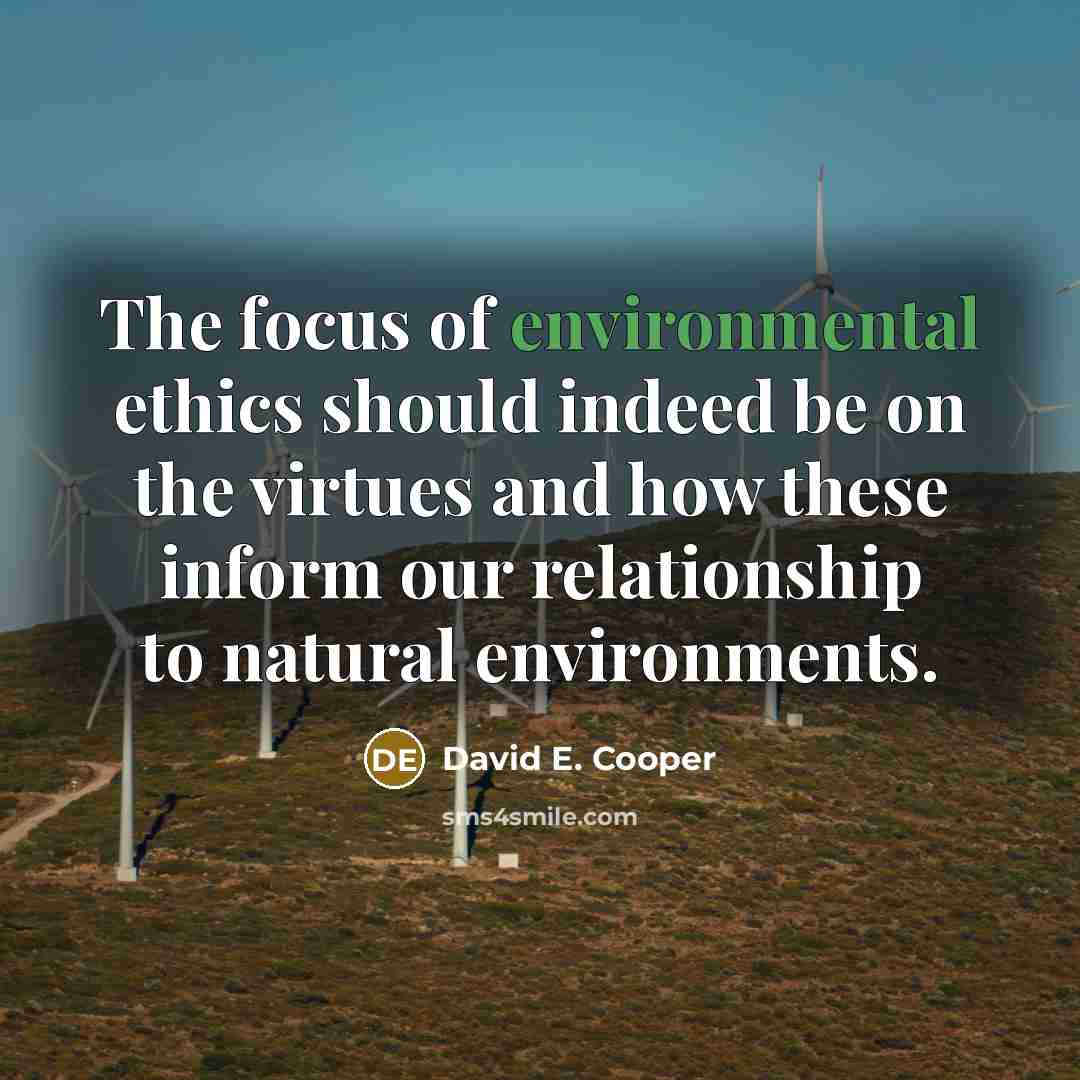 “The focus of environmental ethics should indeed be on the…” quote by David E. Cooper