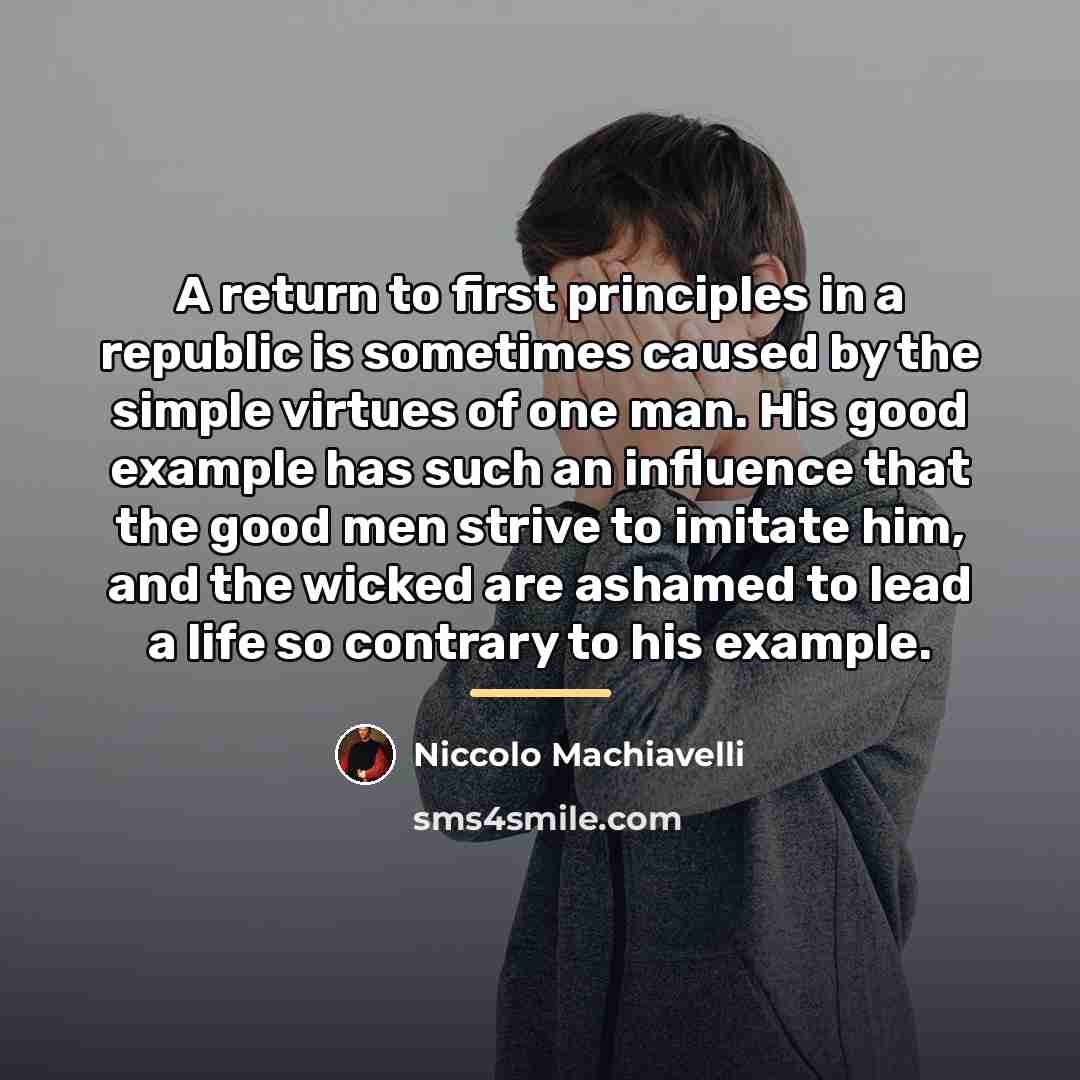 “A return to first principles in a republic is sometimes…” quote by Niccolo Machiavelli