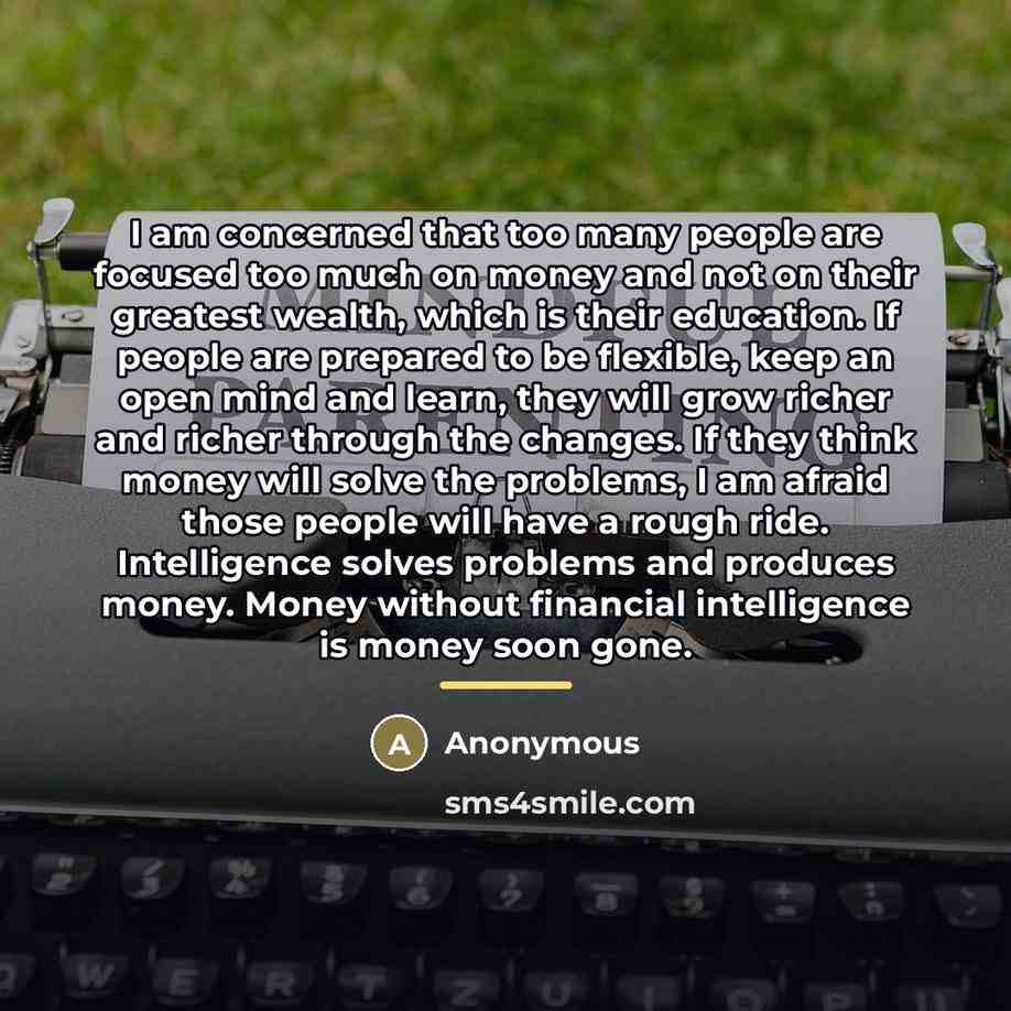 “I am concerned that too many people are focused too…” quote by Anonymous