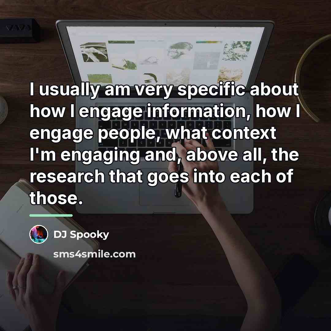 “I usually am very specific about how I engage information,…” quote by DJ Spooky