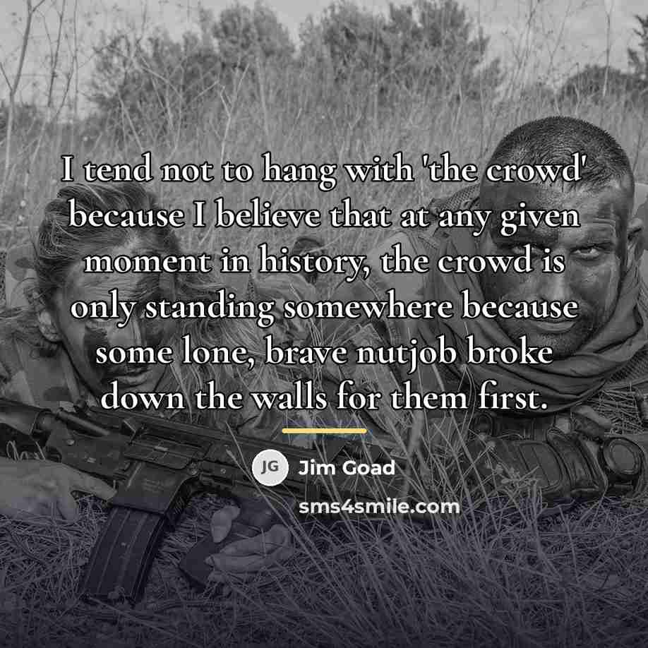 “I tend not to hang with 'the crowd' because I…” quote by Jim Goad