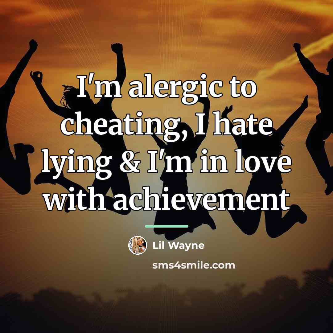 “I'm alergic to cheating, I hate lying & I'm in…” quote by Lil Wayne
