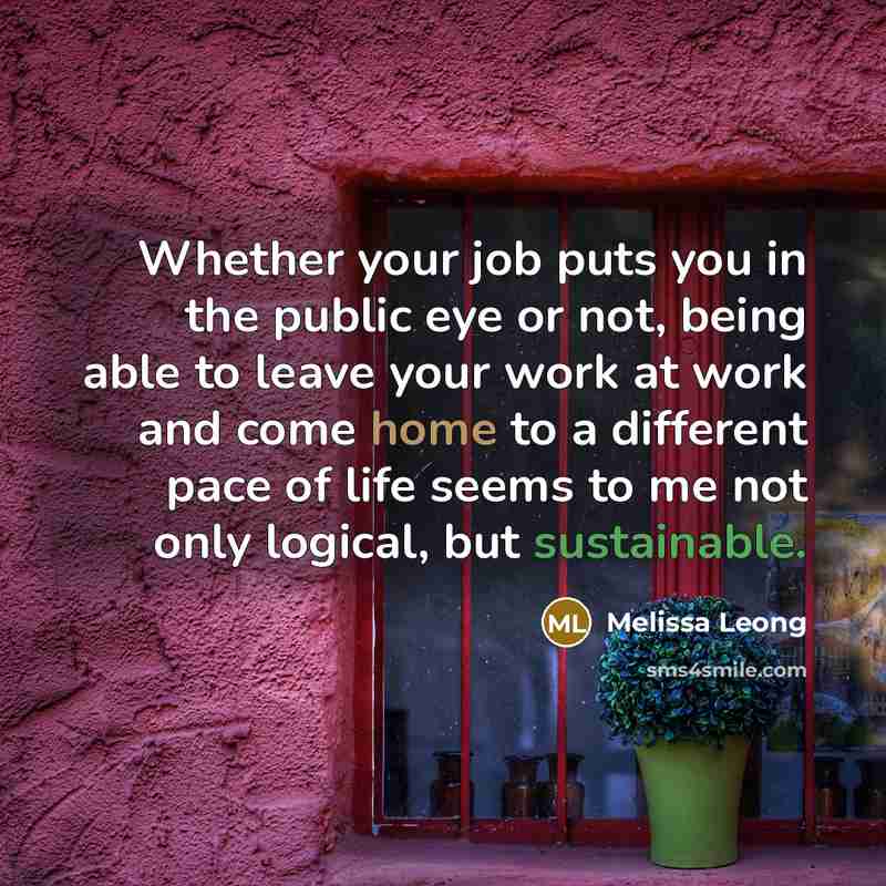 “Whether your job puts you in the public eye or…” quote by Melissa Leong