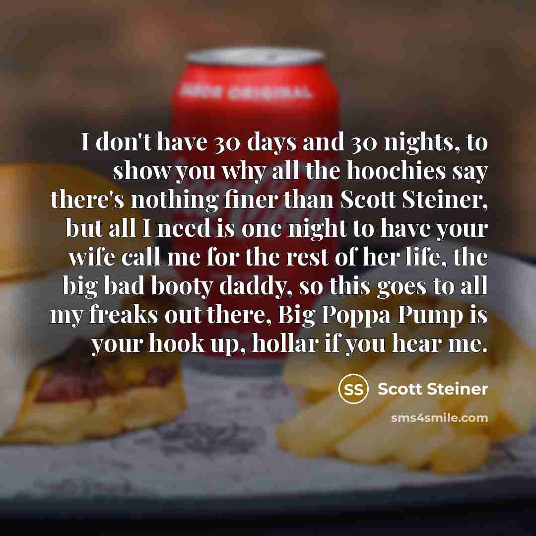 “I don't have 30 days and 30 nights, to show…” quote by Scott Steiner