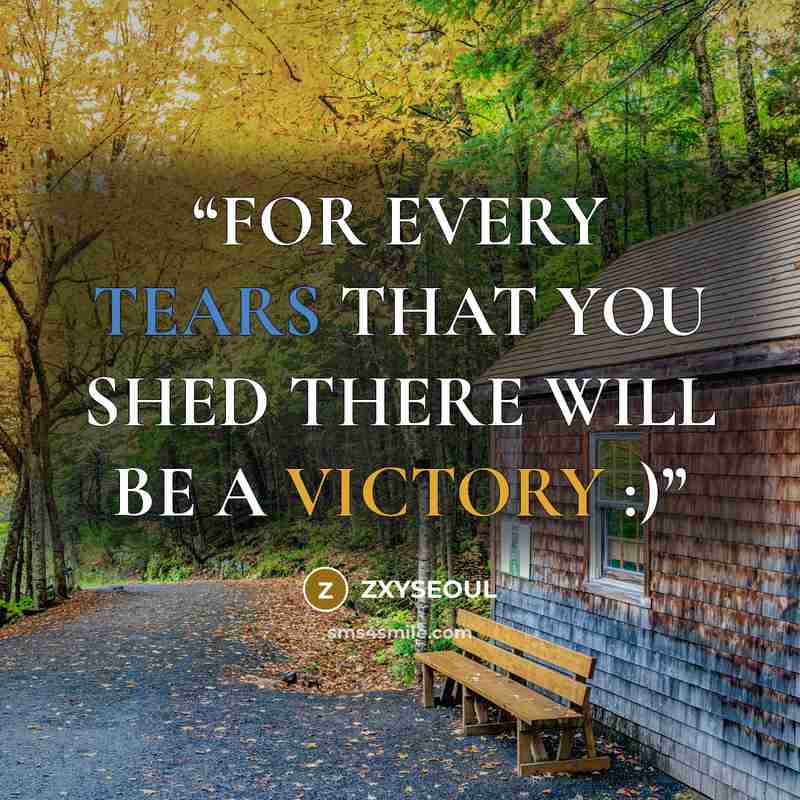 “FOR EVERY TEARS THAT YOU SHED THERE WILL BE A VICTORY :)” quote by ZXYSEOUL