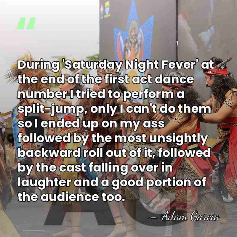 During 'Saturday Night Fever' at the end of the first act dance&hellip; - Adam Garcia