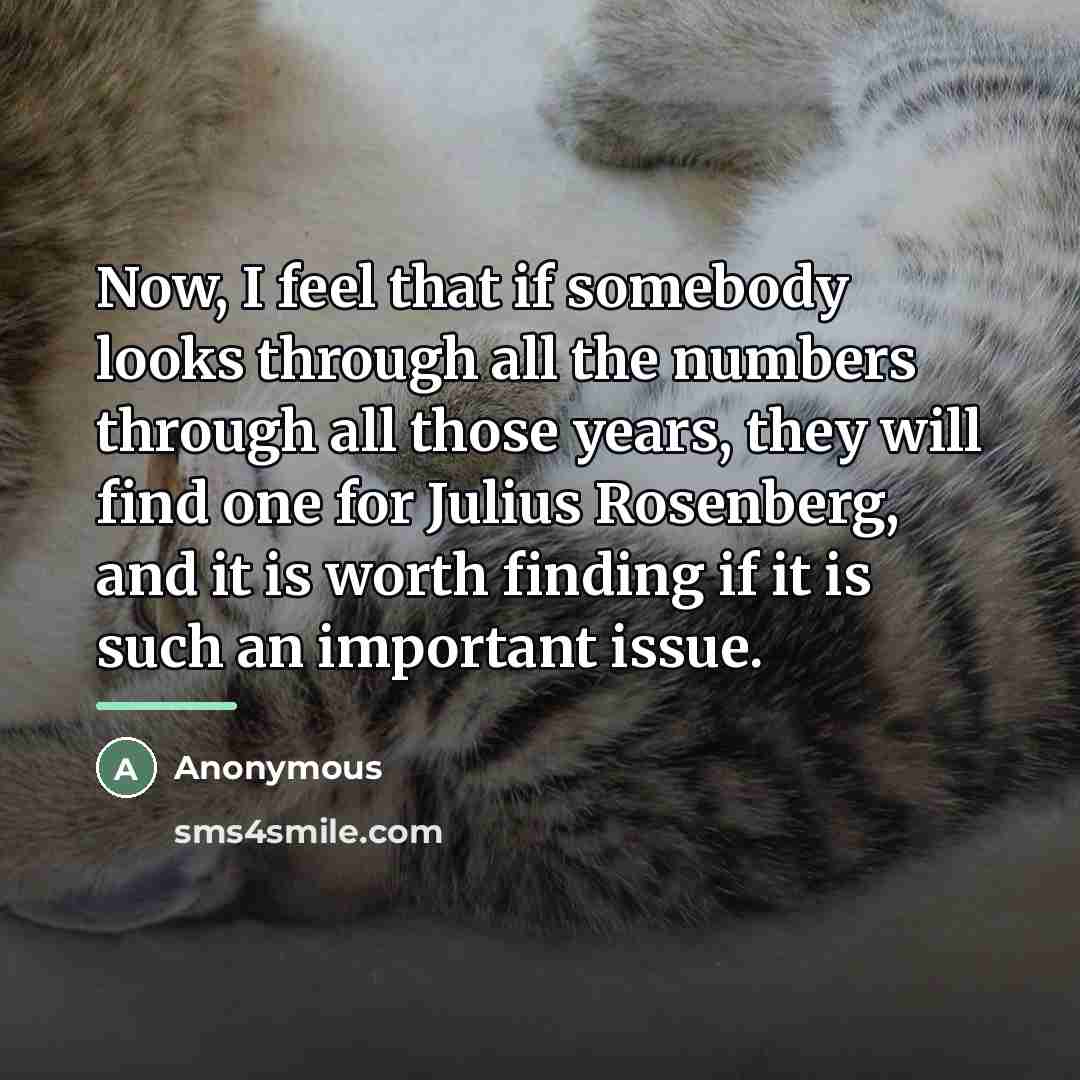 “Now, I feel that if somebody looks through all the…” quote by Anonymous