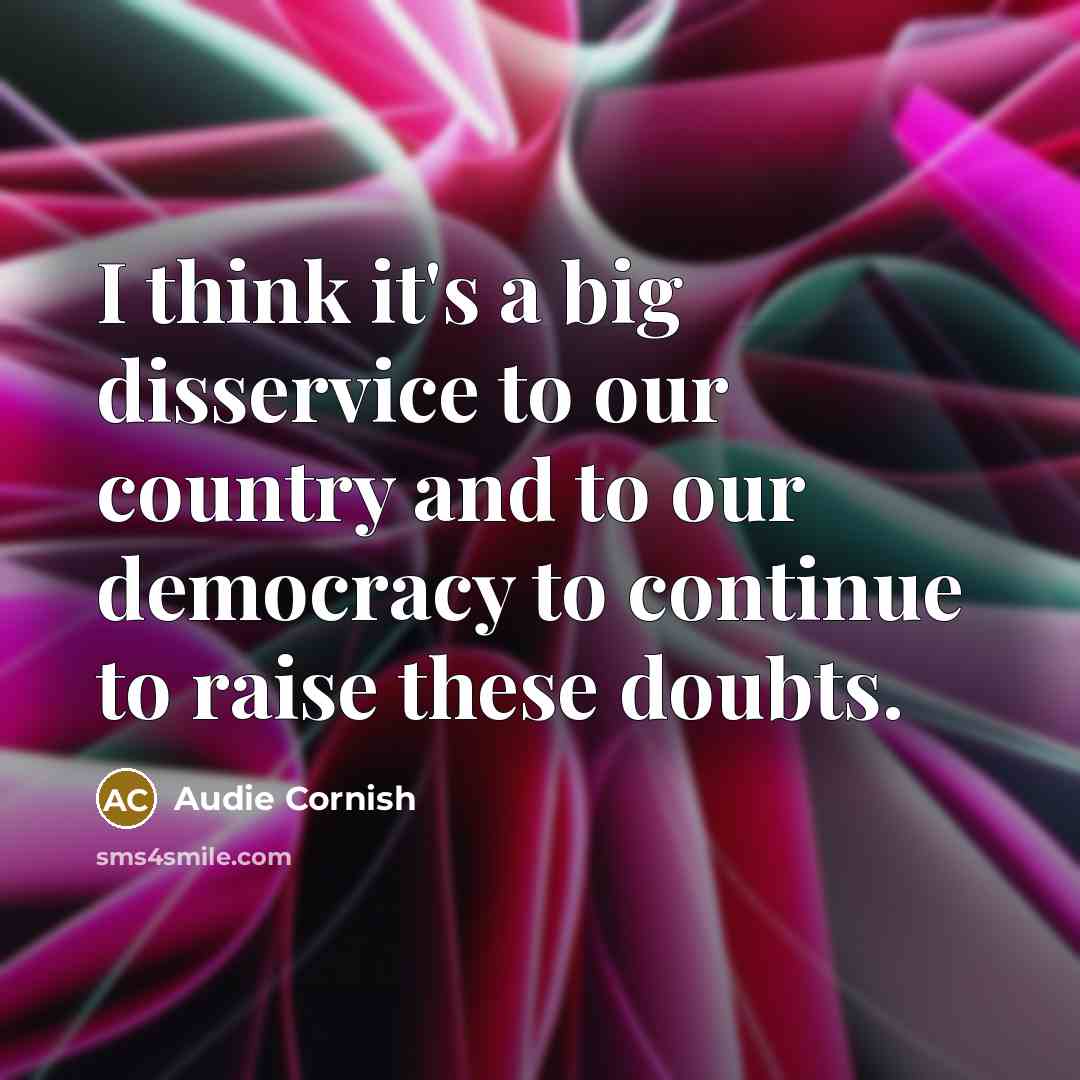 “I think it's a big disservice to our country and…” quote by Audie Cornish