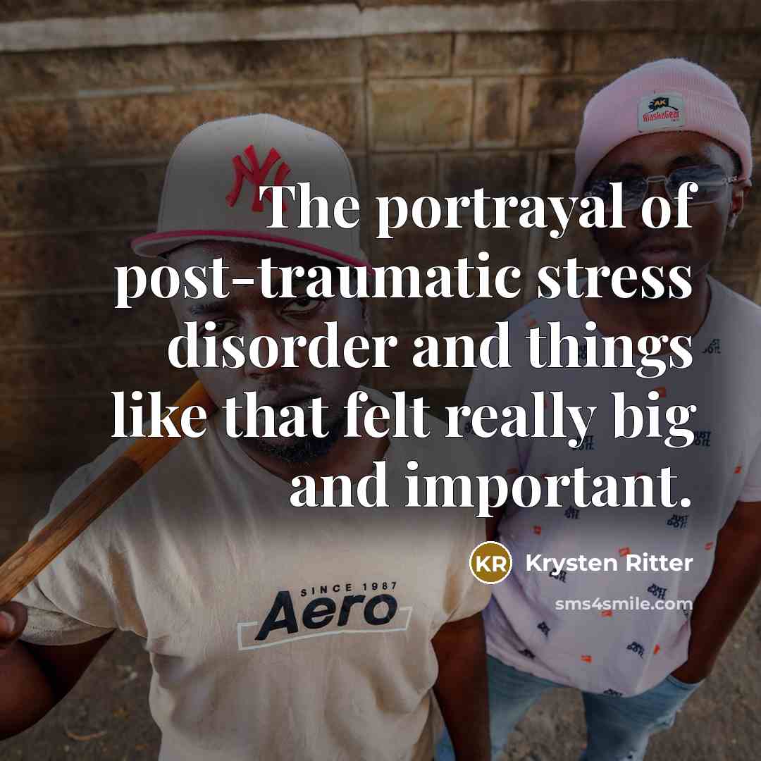 “The portrayal of post-traumatic stress disorder and things like that…” quote by Krysten Ritter