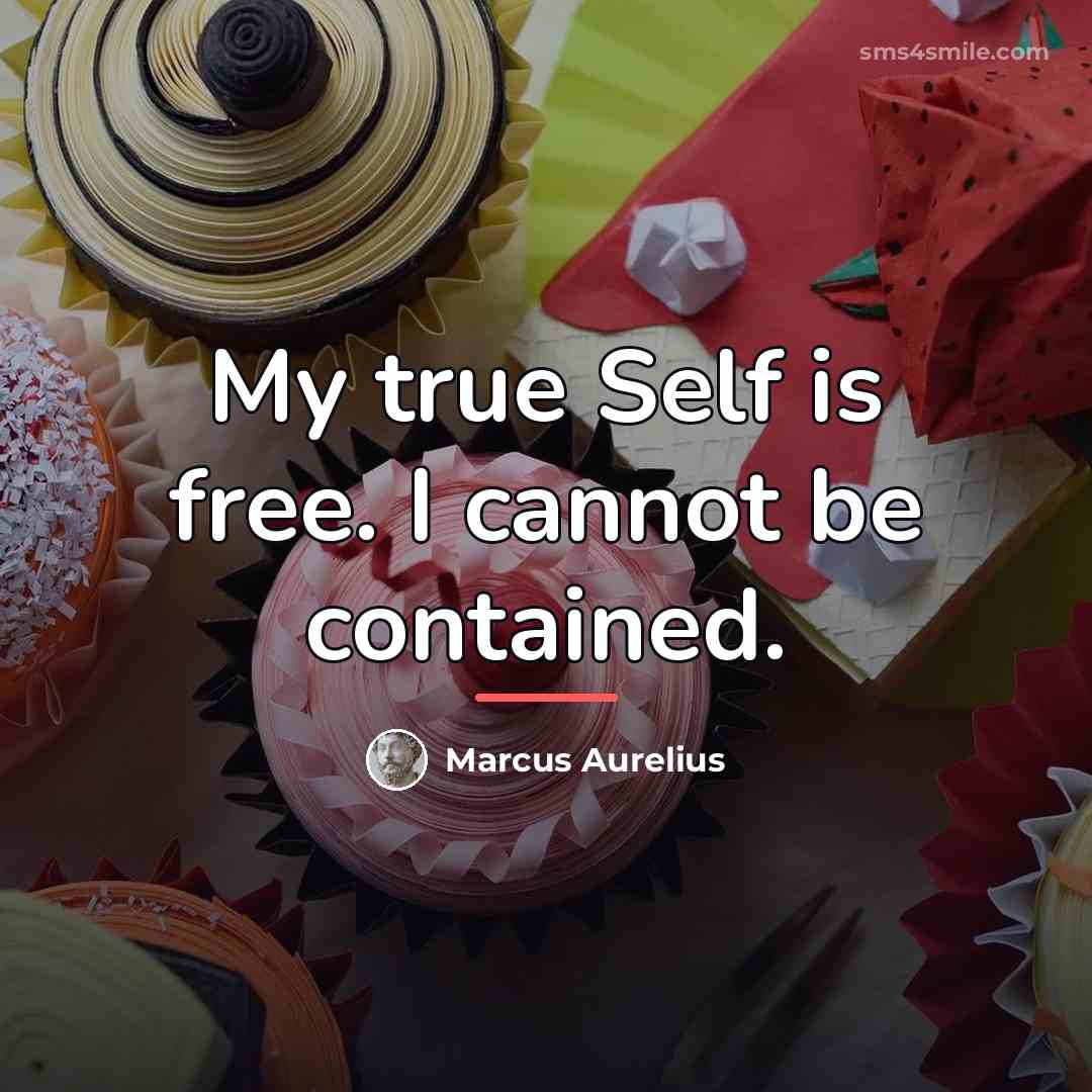 “My true Self is free. I cannot be contained.…” quote by Marcus Aurelius