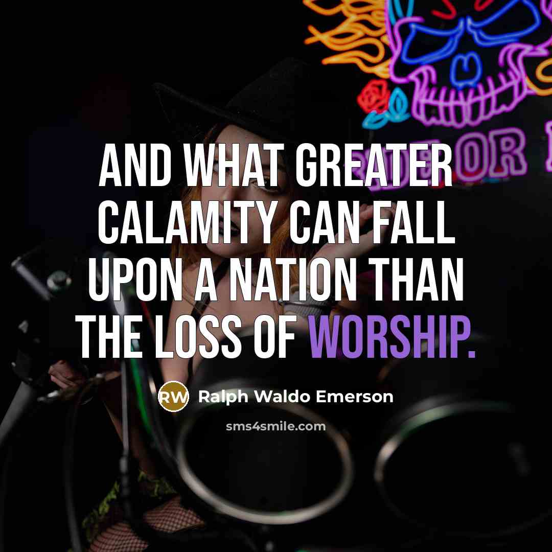 “And what greater calamity can fall upon a nation than…” quote by Ralph Waldo Emerson