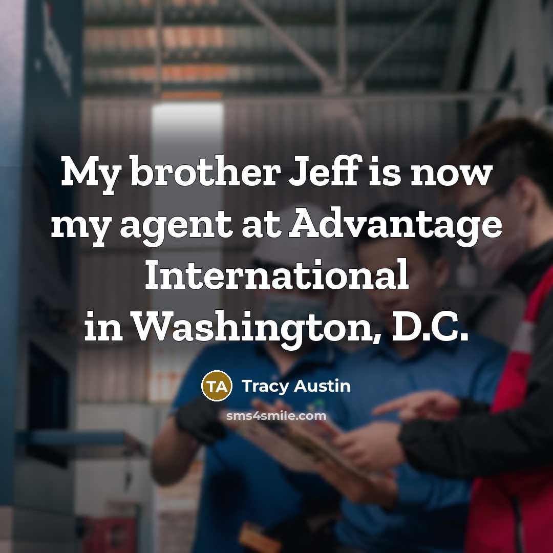 “My brother Jeff is now my agent at Advantage International…” quote by Tracy Austin