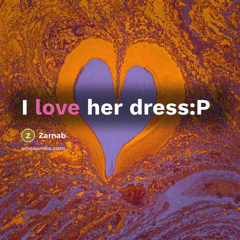 “I love her dress:P” quote by Zarnab