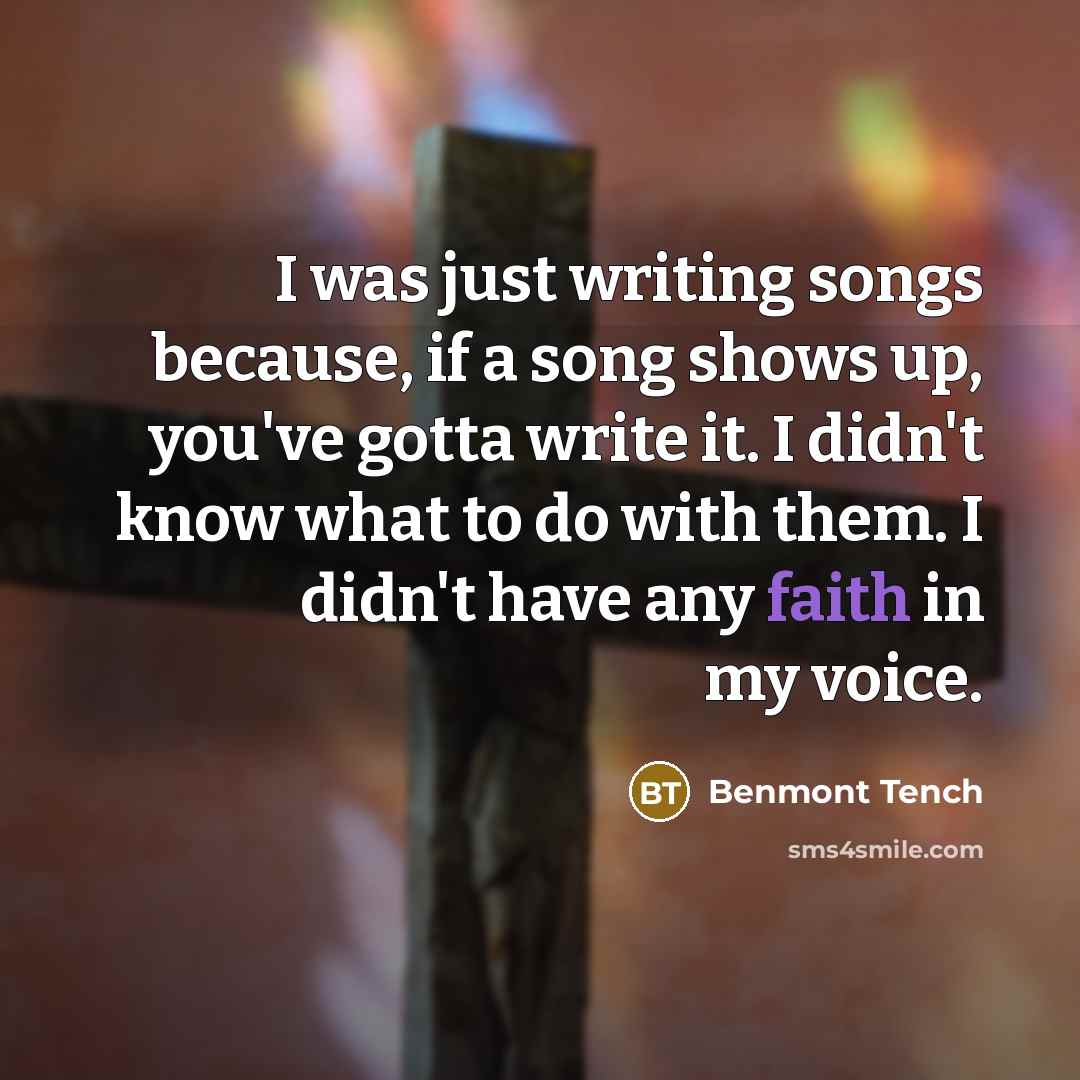 “I was just writing songs because, if a song shows…” quote by Benmont Tench