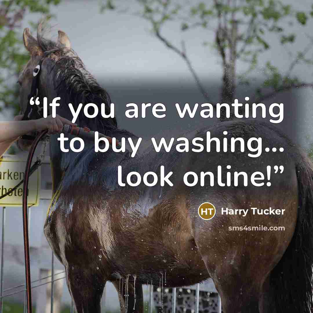 “If you are wanting to buy washing... look online!” quote by Harry Tucker