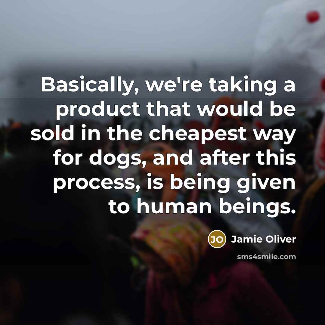 “Basically, we're taking a product that would be sold in…” quote by Jamie Oliver