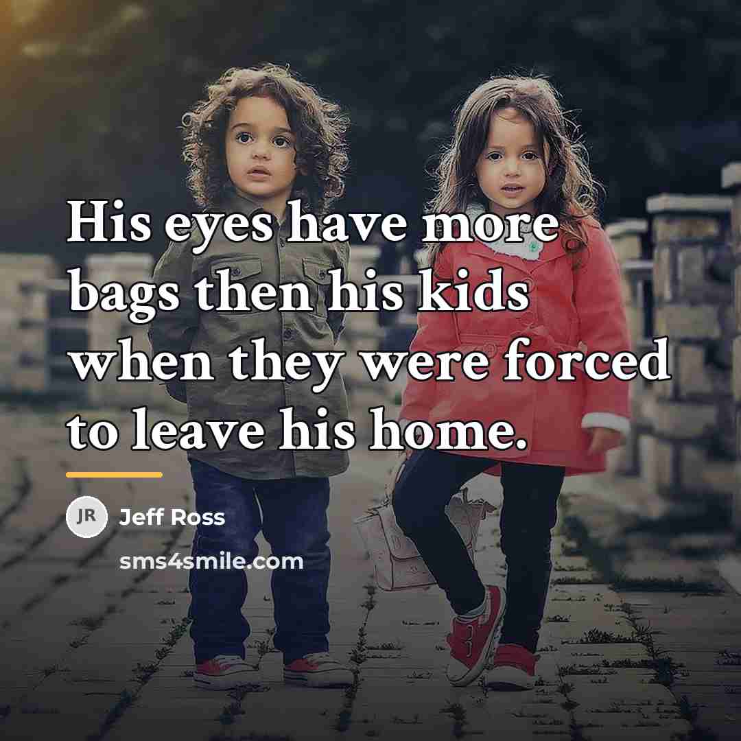 “His eyes have more bags then his kids when they…” quote by Jeff Ross