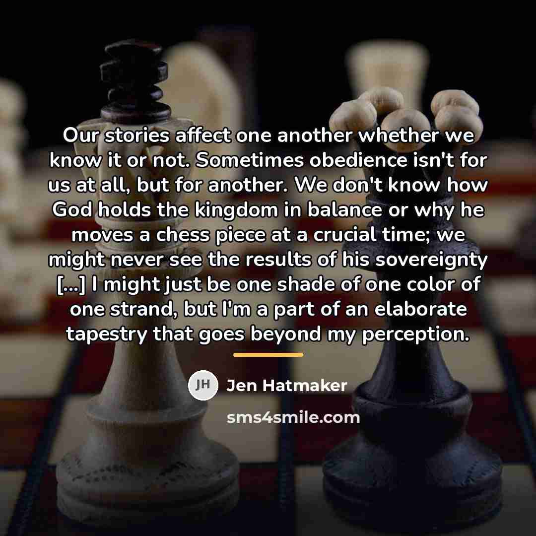 “Our stories affect one another whether we know it or…” quote by Jen Hatmaker