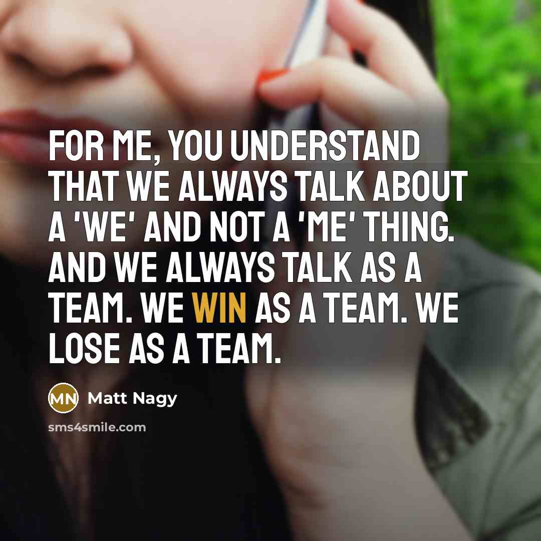 “For me, you understand that we always talk about a…” quote by Matt Nagy