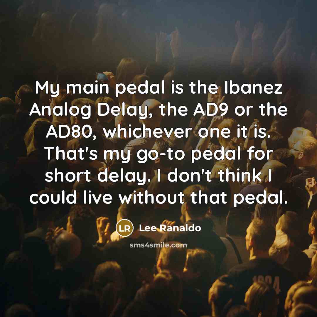 “My main pedal is the Ibanez Analog Delay, the AD9…” quote by Lee Ranaldo