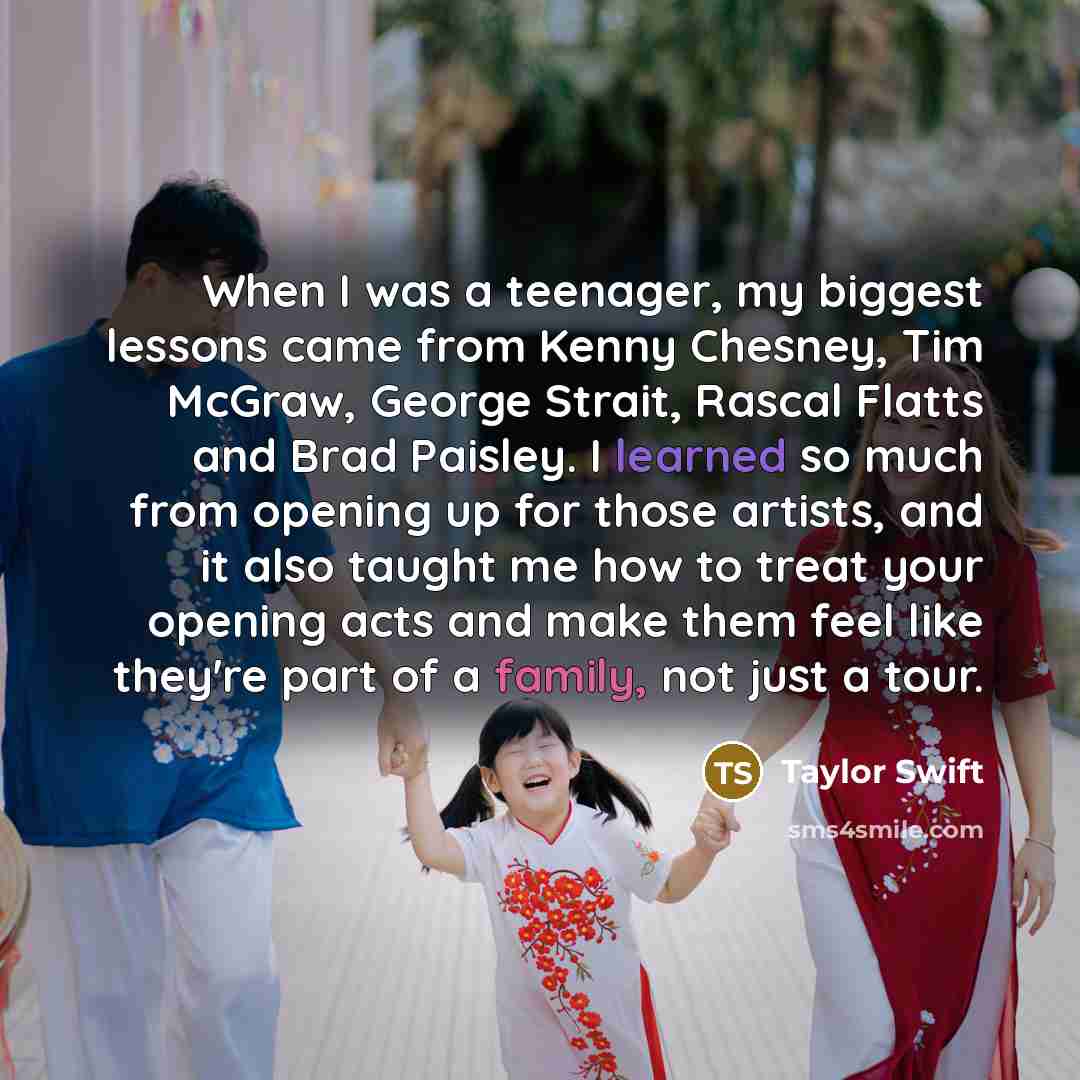 “When I was a teenager, my biggest lessons came from…” quote by Taylor Swift