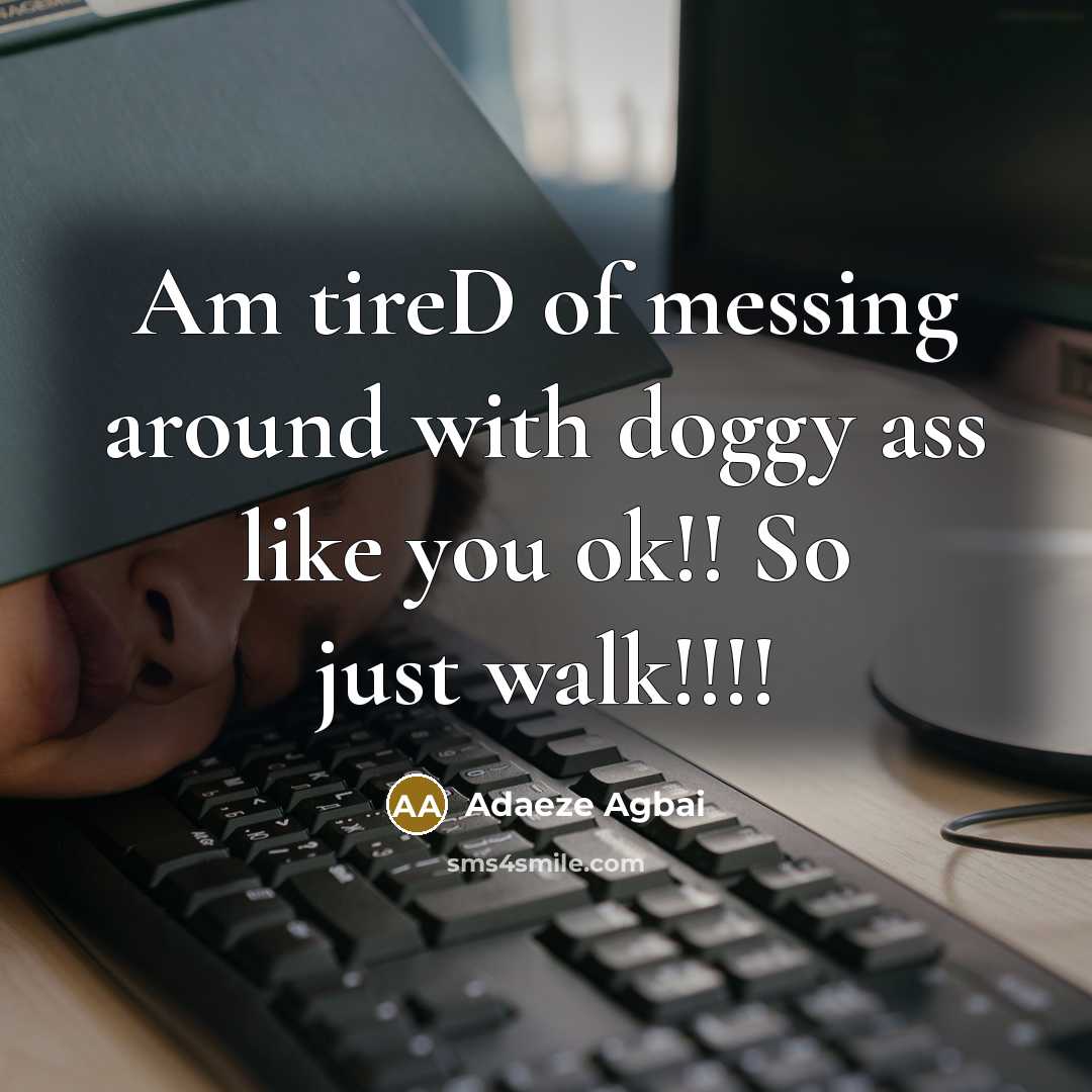 “Am tireD of messing around with doggy ass like you ok!! So just walk!!!!” quote by Adaeze Agbai