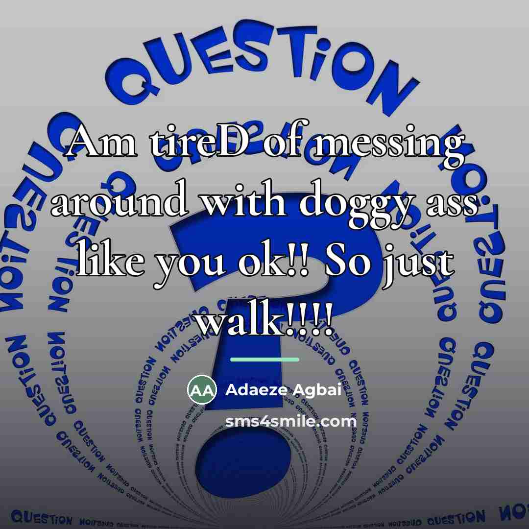“Am tireD of messing around with doggy ass like you…” quote by Adaeze Agbai