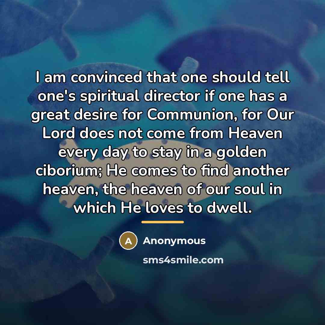 “I am convinced that one should tell one's spiritual director…” quote by Anonymous