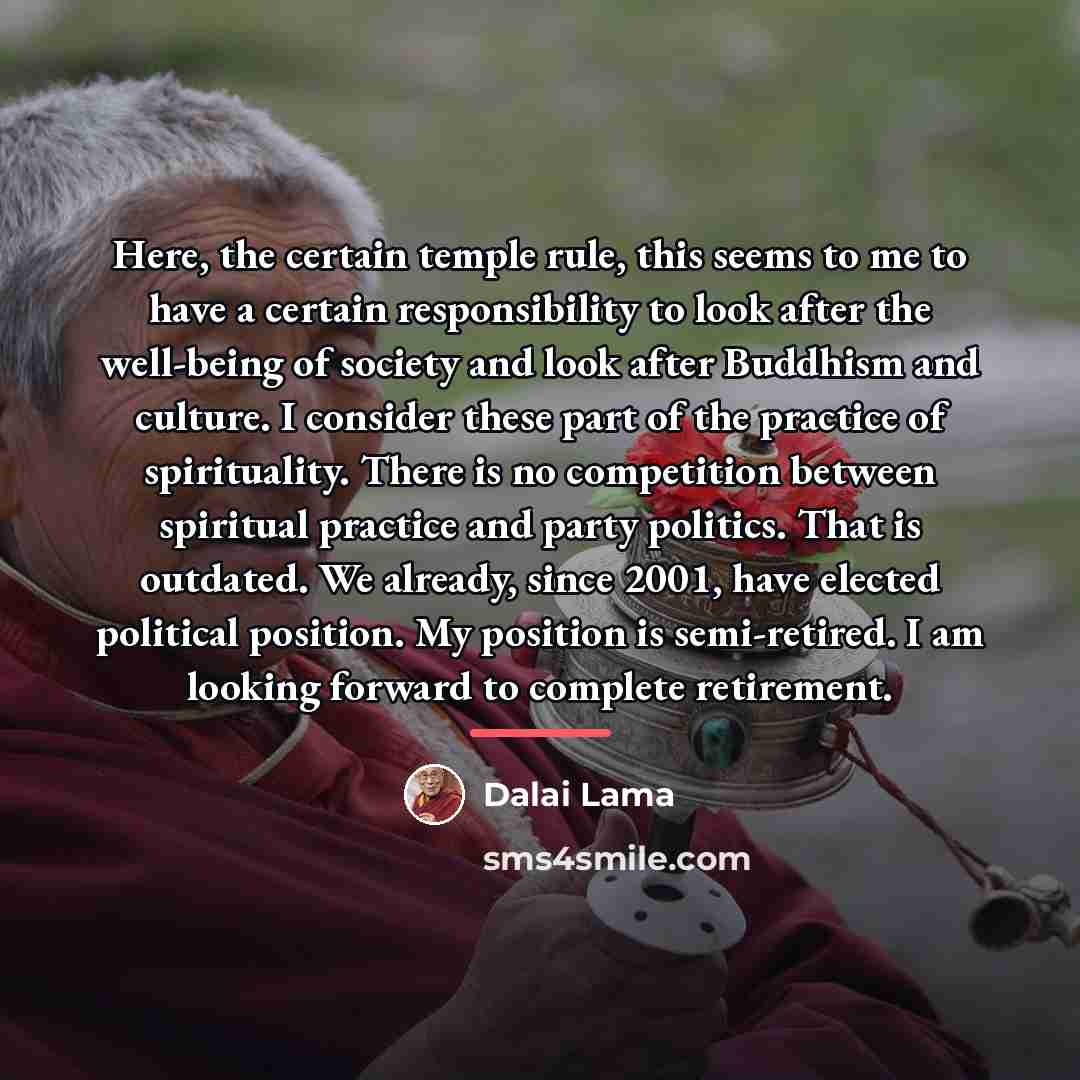 “Here, the certain temple rule, this seems to me to…” quote by Dalai Lama