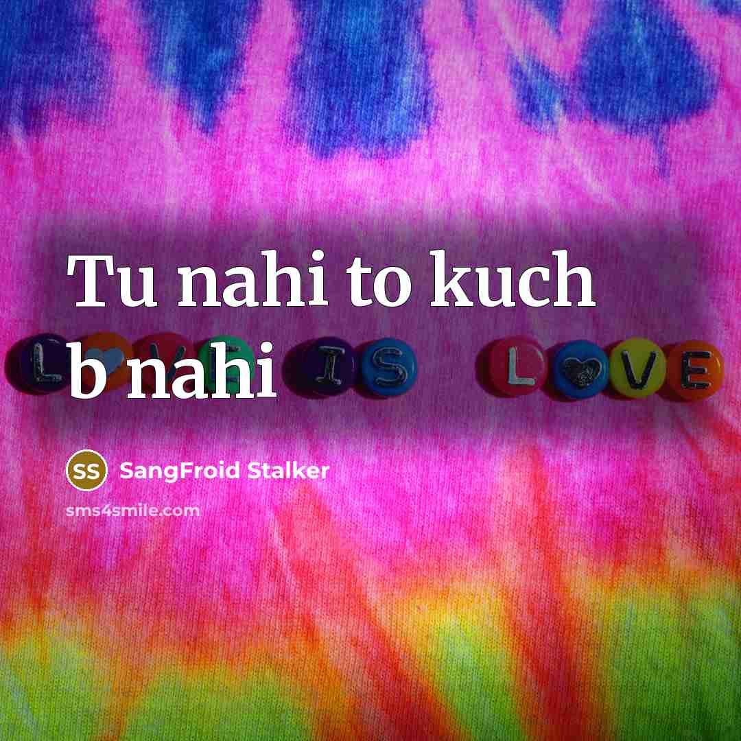 “Tu nahi to kuch b nahi…” quote by SangFroid Stalker