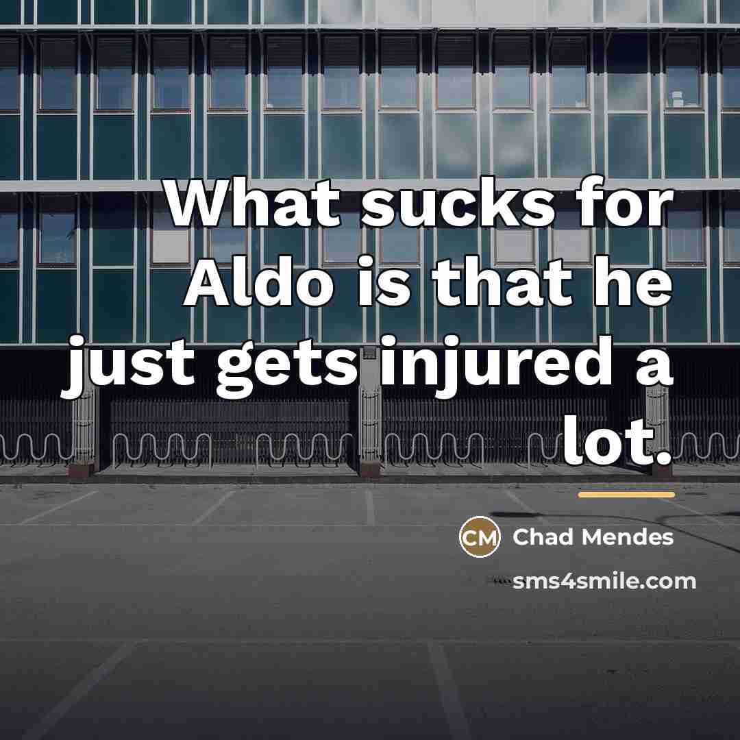 “What sucks for Aldo is that he just gets injured…” quote by Chad Mendes