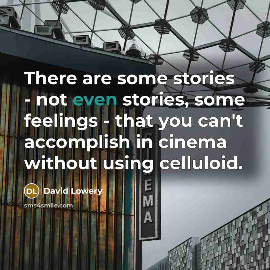 “There are some stories - not even stories, some feelings…” quote by David Lowery