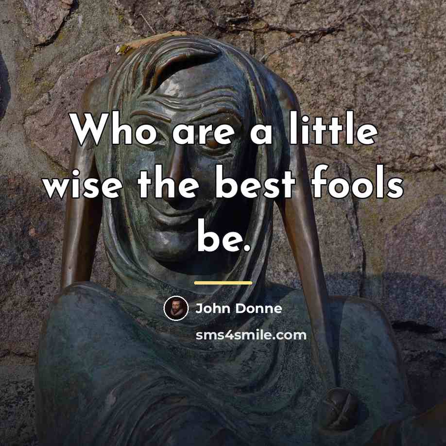 “Who are a little wise the best fools be.…” quote by John Donne